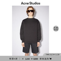 Acne Studios 男士超大宽松版套头圆领徽标卫衣运动衫BI0130 黑色 S