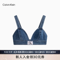 卡尔文·克莱恩 Calvin Klein Jeans24春季女士时尚性感简约布标牛仔上衣J223685 1A4-牛仔蓝 M