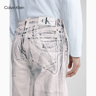 Calvin Klein Jeans【复刻90系列】24春季男士纯棉直筒牛仔裤J324990 1A4-牛仔中灰 32