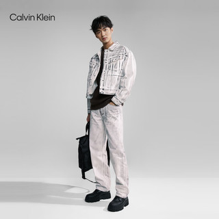 Calvin Klein Jeans【复刻90系列】24春季男士纯棉直筒牛仔裤J324990 1A4-牛仔中灰 32