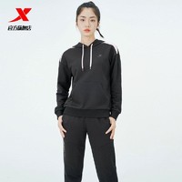 XTEP 特步 运动套装女2022秋季新款两件套时尚女装长袖运动服跑步套装