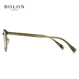 暴龙（BOLON）近视眼镜框 男女款轻盈时尚TR镜架 可配近视镜片 BJ5121 B80-透橄榄绿色镜框