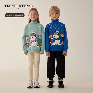 Teenie Weenie Kids小熊童装男女童双层领套头卫衣 浅绿色 140cm