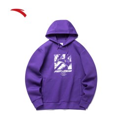 anta安踏奥特莱斯篮球系列连帽卫衣秋冬季男士时尚套头衫运动上衣男