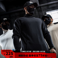 Monster Guardians运动卫衣男 柔软亲肤舒适保暖半高领德绒卫衣 深空灰 Space Grey L