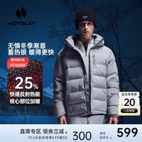 HOTSUIT后秀羽绒服短款男女冬季户外运动休闲防风加厚保暖面包服外套 格里芬灰-男款 XL