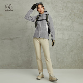 KOLON SPORT/可隆抓绒衣 女子户外透汽运动徒步露营保暖夹克外套 LKFJ3WN122-OG 橄榄绿 175/XL