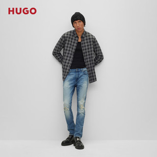 HUGO 男士冬蓝色修身舒适弹力牛仔裤 431-蓝色 EU:3432