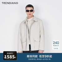 TRENDIANO 精致通勤拉链翻领简约百搭外套男 浅杏880 M