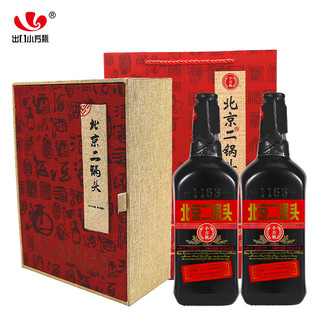 YONGFENG 永丰牌 北京二锅头 黑马 出口小方瓶 42%vol 清香型白酒 500ml*2瓶 双支装