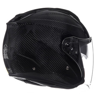 MARUSHIN 马鲁申 碳纤维摩托车夏季踏板车四分之三头盔 L11 黑色碳纤 XL