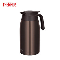 膳魔师(THERMOS) 保温壶保冷壶棕色2L 日本真空不锈钢大容量家用暖瓶保温瓶办公热水壶TTB-2000DBW