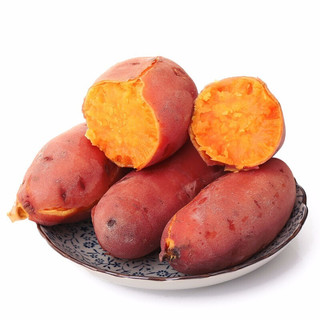 拾橙 福建六鳌红心番薯10斤红薯蜜薯 沙地地瓜新鲜蔬菜轻食 带箱5斤中果红蜜薯