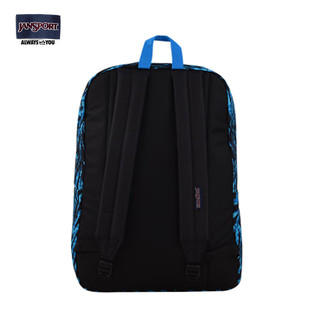 JANSPORT杰斯伯双肩包女男包休闲背包书包 T50F0AP蓝色线条-含电脑隔层