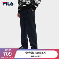 FILA X Études 斐乐男士梭织长裤2023冬休闲舒适阔腿裤 传奇蓝-NV 180/88A/XL