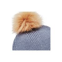安德玛 官方奥莱UA 女士保暖帽子运动加绒罗纹毛球小圆帽1373098