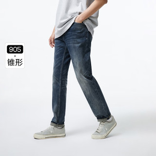 杰克·琼斯（JACK&JONES）男士弹力锥形时尚舒适简约百搭日常休闲长裤牛仔裤子 E39中牛仔蓝 165/74A/XSRW