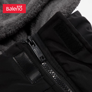 班尼路（Baleno）棉服男撞色拼接连帽夹棉外套潮流棉衣男保暖舒适 001A XL