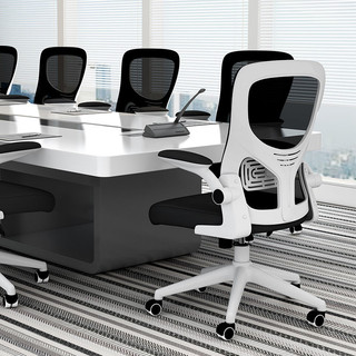 星奇堡 电脑椅家用学习升降椅子书桌椅办公人体工学电竞椅写字舒适7久坐 白框黑网+头枕