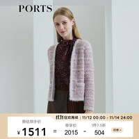 PORTS宝姿女装2020秋冬毛衣LL9K045LXX008 芋粉混色 L