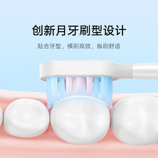 MIJIA 米家 声波电动牙刷头（全效亮白型）2支装 黑色