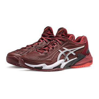 亚瑟士ASICS网球鞋男鞋网面稳定舒适透气运动鞋全能型 COURT FF 3 红色/白色 42