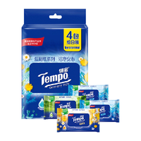 88VIP：Tempo 得宝 湿厕纸湿纸巾女经期可用家庭便携组合装10片*4包