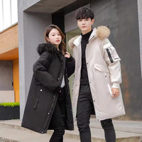 卡尼雪 tyk1羽绒服男短款加厚2023年冬季新款大毛领派克服情侣工装厚鹅外