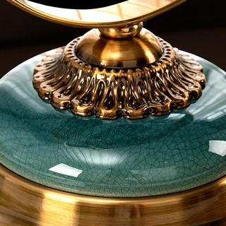 POLARIS 北极星 座钟金属陶瓷台钟玉石精致书房摆钟个性时尚钟表 6902-1