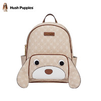 暇步士（Hush Puppies）双肩包时尚女包大容量背包电脑包休闲包包女包 米杏色HA-127232092