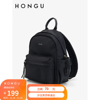 HONGU 红谷 包包牛津布双肩包女士大容量通勤背包旅行包 H5195108漆黑