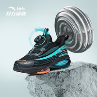 安踏UFO3.0丨儿童运动鞋男童鞋跑鞋2021年网面气垫跑步鞋3-6岁小童鞋 黑/荧光绿-3 32/20cm