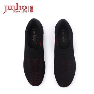 JINHOU 金猴 女鞋坡跟网面休闲鞋百搭透气日常舒适单鞋