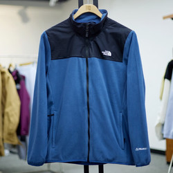 THE NORTH FACE 北面 抓绒衣男士23秋季新款户外防风ZIPIN可做冲锋衣内胆薄款外套 蓝色/23秋季