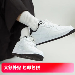 NIKE 耐克 新款男女鞋AIR FORCE 1空军一号低帮休闲运动板鞋DV1331_100 白黑色 38/38.5