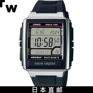 CASIO 卡西欧 WAVE CEPTOR电波系列男表 高亮度LED表盘 黑色