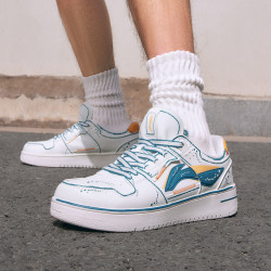 lining李宁天迹板鞋男鞋2023新款休闲鞋子潮流时尚滑板鞋轻便运动鞋