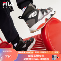 FILA 斐乐 童鞋儿童棉靴冬男女中大童儿童棉鞋 黑/银灰色-BA 36码/内长23.0cm