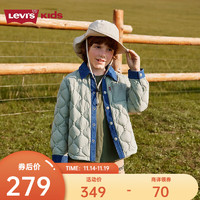 Levi's李维斯儿童装男童羽绒服保暖内胆连帽外套上衣 鼠尾草绿 160/80(XL)