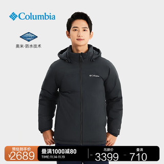 Columbia哥伦比亚男防水冲锋衣可双面穿700蓬鹅绒羽绒服WE6399 010 S(170/92A)