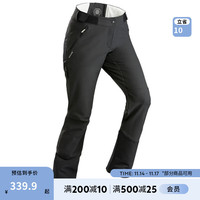 迪卡侬（DECATHLON）【23年新】保暖户外软壳裤长裤加绒加厚防泼水登山裤子女裤SH500 黑色 46