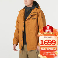 添柏岚（Timberland）外套男装秋冬户外旅行登山服防风防水冲锋衣三合一夹克A696H A696HP47/抓绒内胆 2XL/190