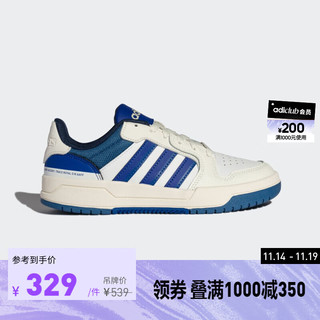 adidas 阿迪达斯 ENTRAP女子休闲运动板鞋少年感复古篮球鞋 白/蓝 40(245mm)