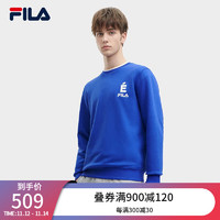 FILA【张艺兴同款】 X Études斐乐男子针织套头衫2023冬卫衣 意式蓝-BU 165/88A/S