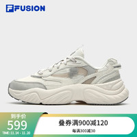 斐乐（FILA） FUSION潮牌CONCH II女鞋复古潮鞋2023冬款海螺鞋跑步鞋 香雪白/南极灰-WA 40