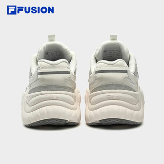 斐乐（FILA） FUSION潮牌CONCH II女鞋复古潮鞋2023冬款海螺鞋跑步鞋 香雪白/南极灰-WA 40