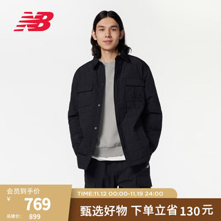 NEW BALANCE NB23男款早秋潮流百搭休闲夹棉外套 BK 5QD37211 XS