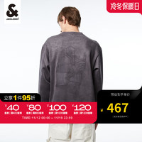 杰克·琼斯（JACK&JONES）商务休闲简约基础百搭立体字母图案装饰宽松卫衣223433021 珍珠黑E39 165/88A/XS