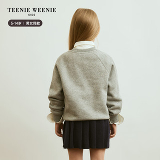 Teenie Weenie Kids小熊童装男女童学院风加绒卫衣 中灰色 130cm