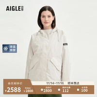 AIGLE 艾高 秋MTD防风防雨保暖休闲夹克冲锋衣女士外套 貂杏色 AN762 S(160/84A)